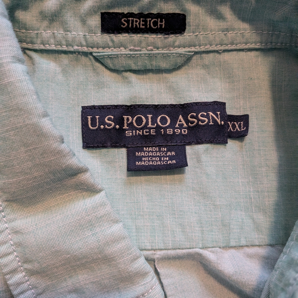 U.S. Polo Assn. Men's Light Green/Mint Shirt XXL - Picture 5 of 8